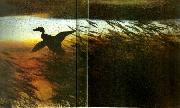 bruno liljefors sommarnatt, lyftande ander France oil painting artist